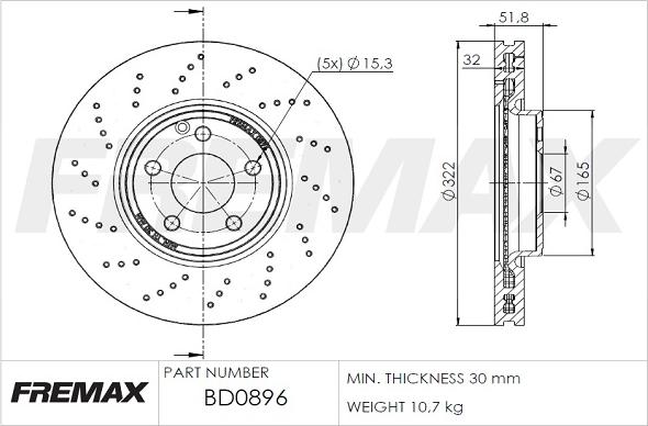 FREMAX BD-0896 - Discofreno autozon.pro