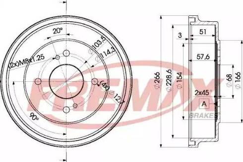 FREMAX BD-0349 - Tamburo freno autozon.pro