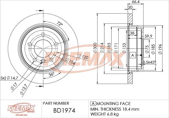 FREMAX BD-1974 - Discofreno autozon.pro