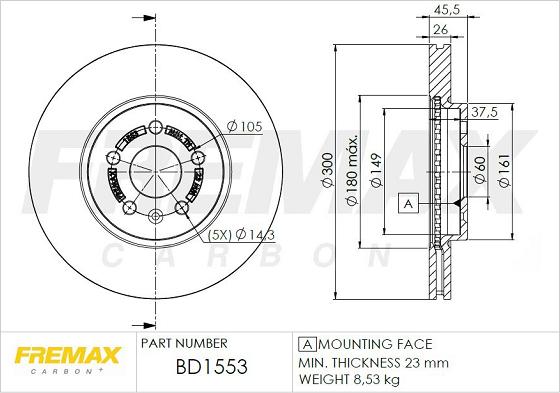 FREMAX BD-1553 - Discofreno autozon.pro