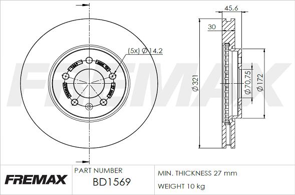 FREMAX BD-1569 - Discofreno autozon.pro