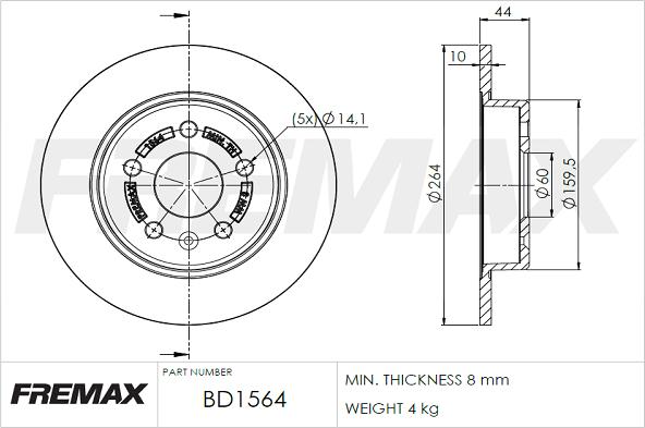 FREMAX BD-1564 - Discofreno autozon.pro