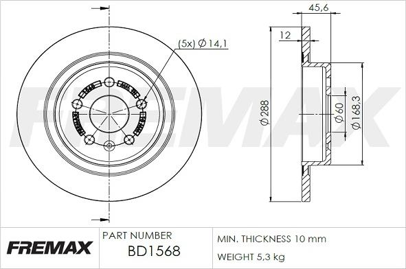 FREMAX BD-1568 - Discofreno autozon.pro