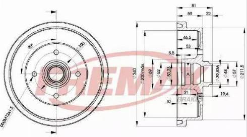 FREMAX BD-1512 - Tamburo freno autozon.pro