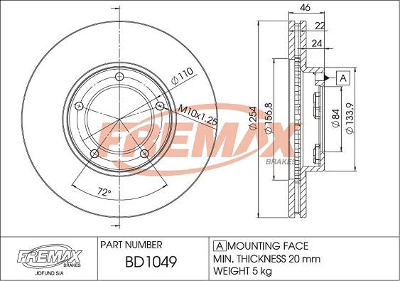 FREMAX BD-1049 - Discofreno autozon.pro