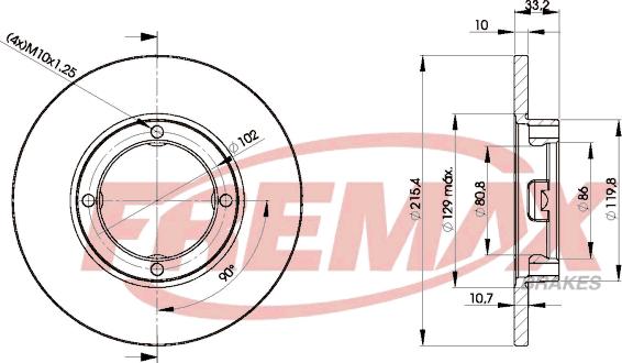 FREMAX BD-1160 - Discofreno autozon.pro