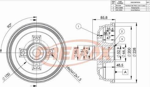 FREMAX BD-1244-KT - Tamburo freno autozon.pro