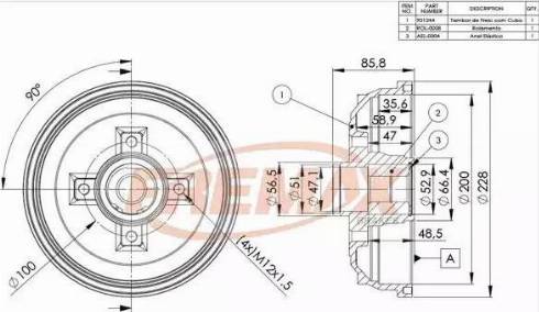 FREMAX BD-1244 - Tamburo freno autozon.pro