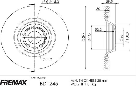 FREMAX BD-1245 - Discofreno autozon.pro