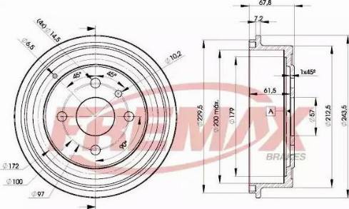 FREMAX BD-8958 - Tamburo freno autozon.pro