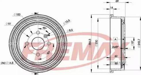 FREMAX BD-8063 - Tamburo freno autozon.pro