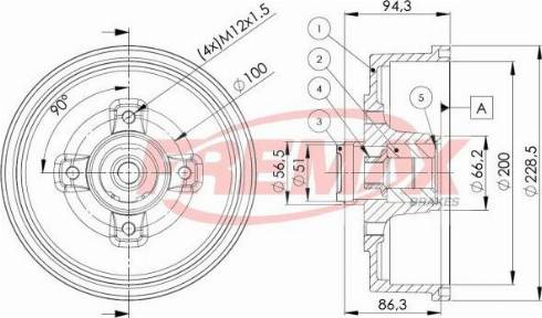 FREMAX BD-8001-KT - Tamburo freno autozon.pro