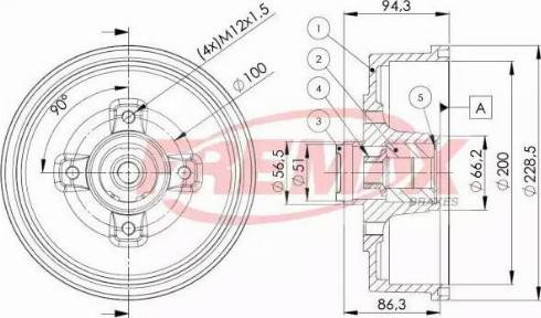 FREMAX BD-8001 - Tamburo freno autozon.pro