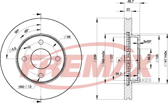 FREMAX BD-8195 - Discofreno autozon.pro