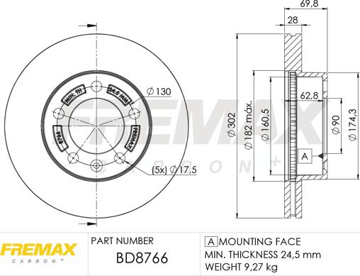 FREMAX BD-8766 - Discofreno autozon.pro