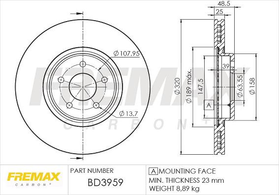 FREMAX BD-3959 - Discofreno autozon.pro