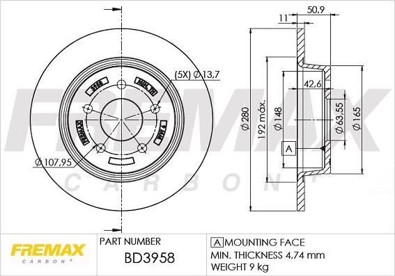 FREMAX BD-3958 - Discofreno autozon.pro