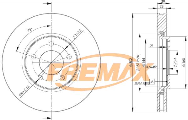 FREMAX BD-3918 - Discofreno autozon.pro