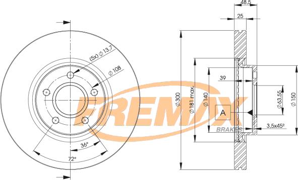 FREMAX BD-3937 - Discofreno autozon.pro