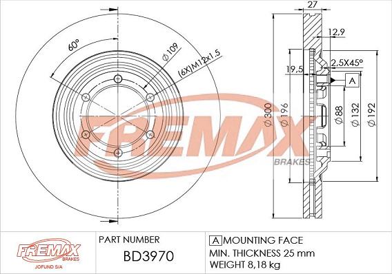 FREMAX BD-3970 - Discofreno autozon.pro