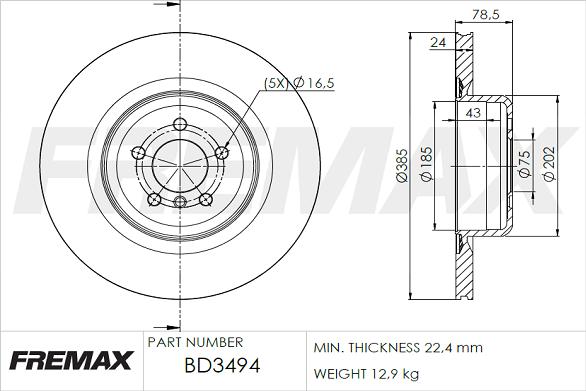 FREMAX BD-3494 - Discofreno autozon.pro