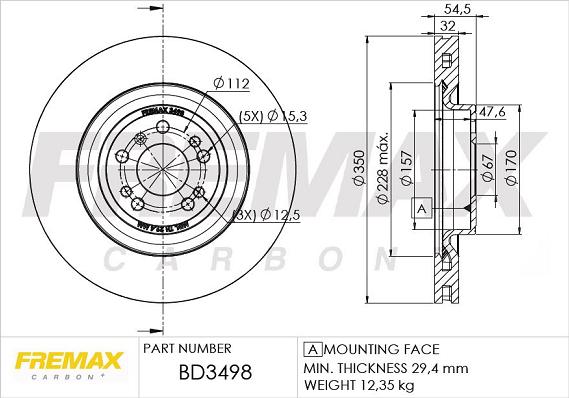 FREMAX BD-3498 - Discofreno autozon.pro