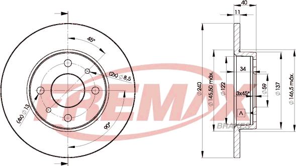 FREMAX BD-3465 - Discofreno autozon.pro