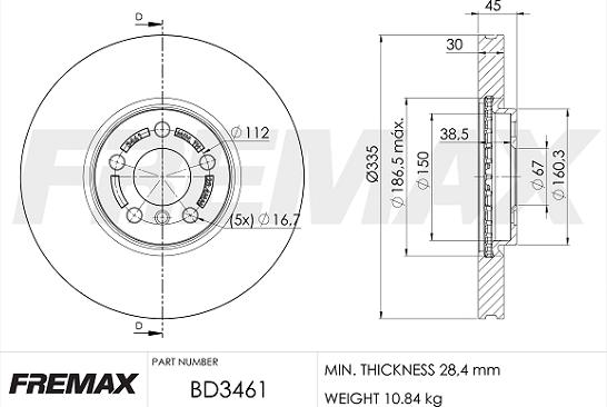 FREMAX BD-3461 - Discofreno autozon.pro