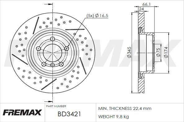 FREMAX BD-3421 - Discofreno autozon.pro