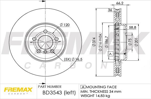 FREMAX BD-3543 - Discofreno autozon.pro