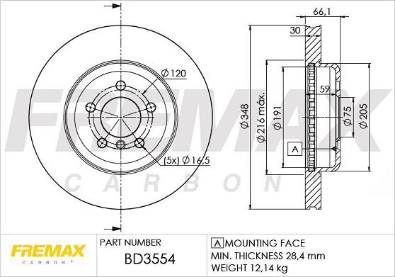 FREMAX BD-3554 - Discofreno autozon.pro