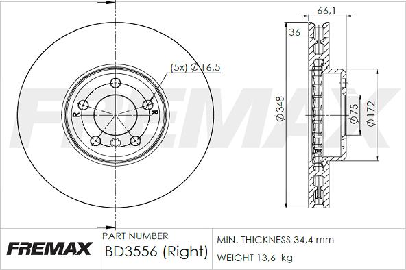 FREMAX BD-3556 - Discofreno autozon.pro