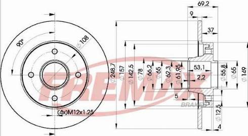 FREMAX BD-3553-KT - Tamburo freno autozon.pro