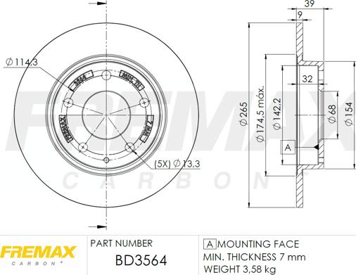 FREMAX BD-3564 - Discofreno autozon.pro