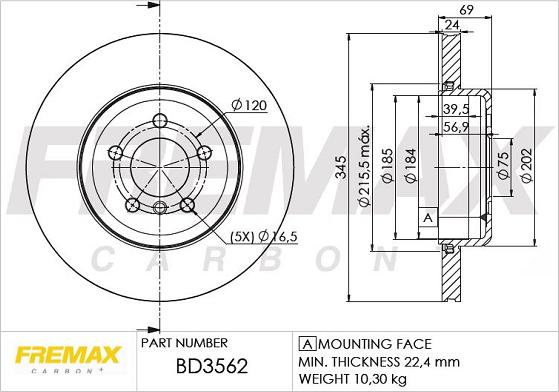 FREMAX BD-3562 - Discofreno autozon.pro