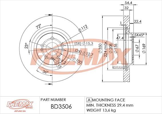 FREMAX BD-3506 - Discofreno autozon.pro