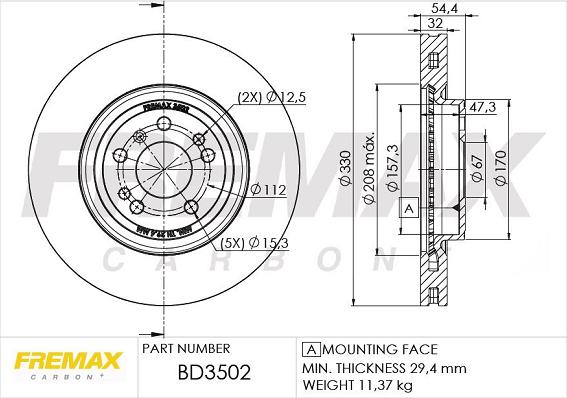 FREMAX BD-3502 - Discofreno autozon.pro