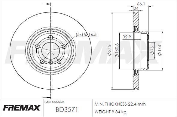 FREMAX BD-3571 - Discofreno autozon.pro