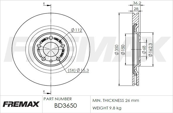 FREMAX BD-3650 - Discofreno autozon.pro