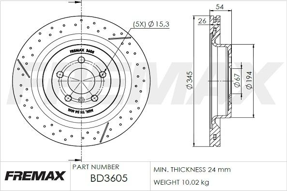 FREMAX BD-3605 - Discofreno autozon.pro