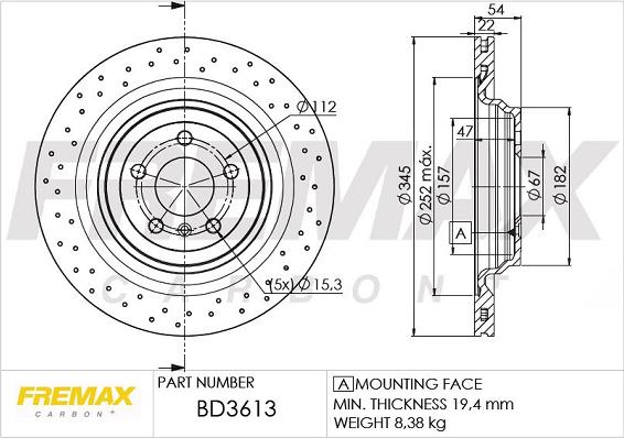 FREMAX BD-3613 - Discofreno autozon.pro