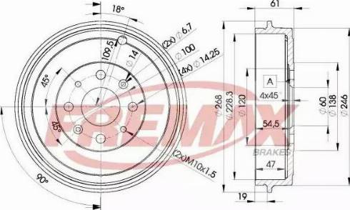 FREMAX BD-3043 - Tamburo freno autozon.pro