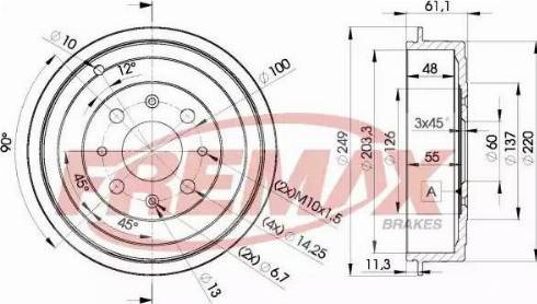 FREMAX BD-3042 - Tamburo freno autozon.pro