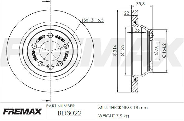 FREMAX BD-3022 - Discofreno autozon.pro