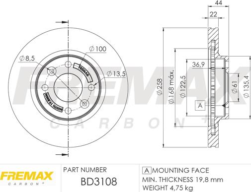 FREMAX BD-3108 - Discofreno autozon.pro