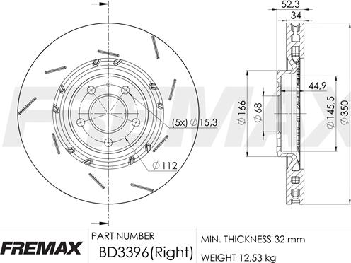 FREMAX BD-3396 - Discofreno autozon.pro