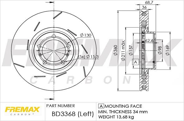 FREMAX BD-3368 - Discofreno autozon.pro