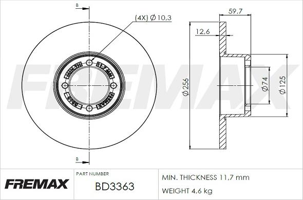 FREMAX BD-3363 - Discofreno autozon.pro