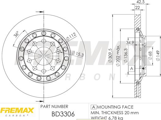 FREMAX BD-3306 - Discofreno autozon.pro