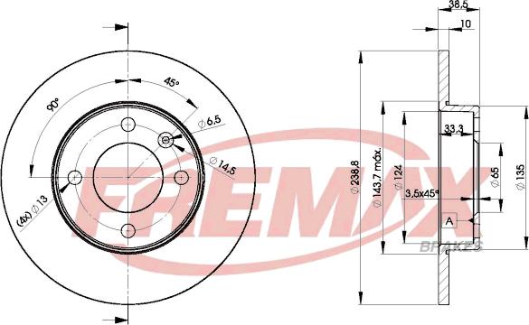 FREMAX BD-3325 - Discofreno autozon.pro